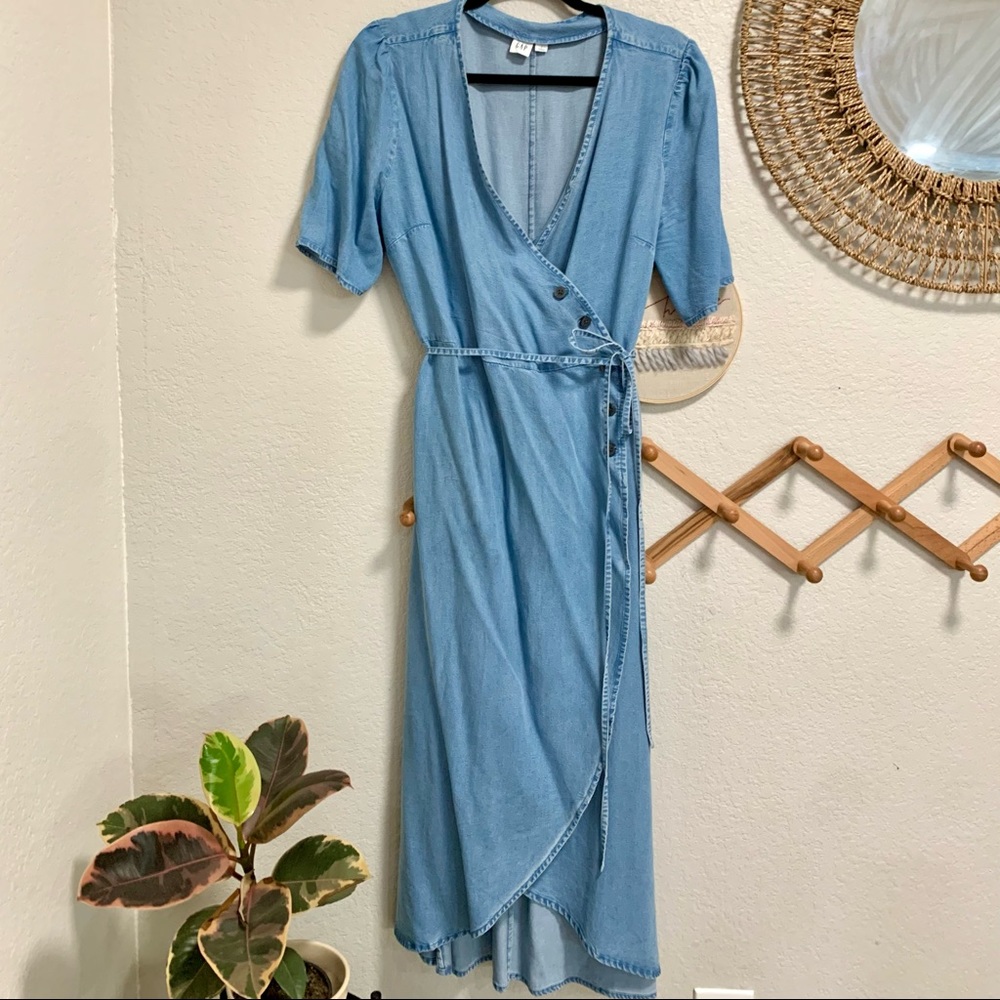 Gap soft denim dress.